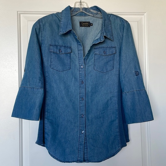 Cavalini button down denim shirt - Picture 3 of 6